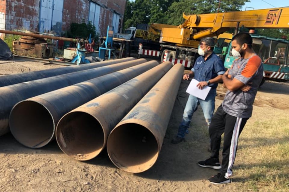 Parte de los caños del Gasoducto del NEA que desaparecieron de Aguaray