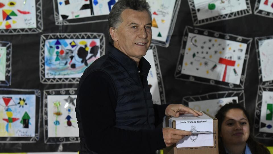 Mauricio Macri y su voto en las elecciones de 2017.