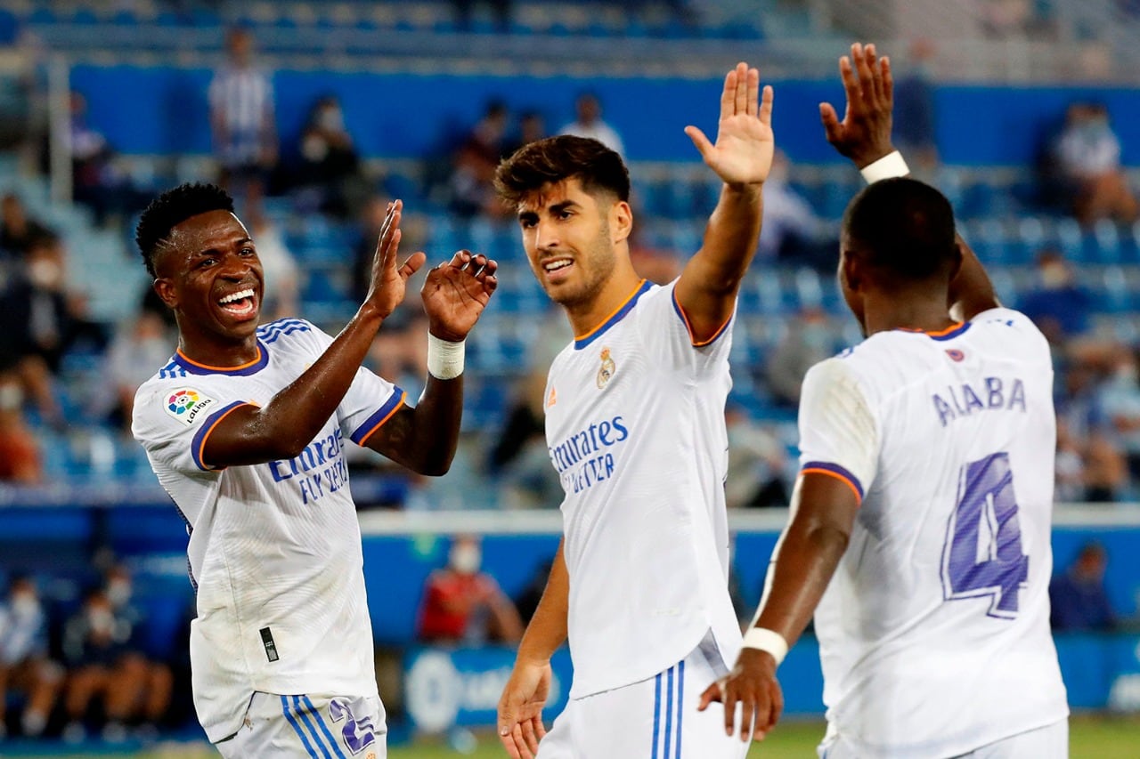 Los jugadores del Madrid de festejo