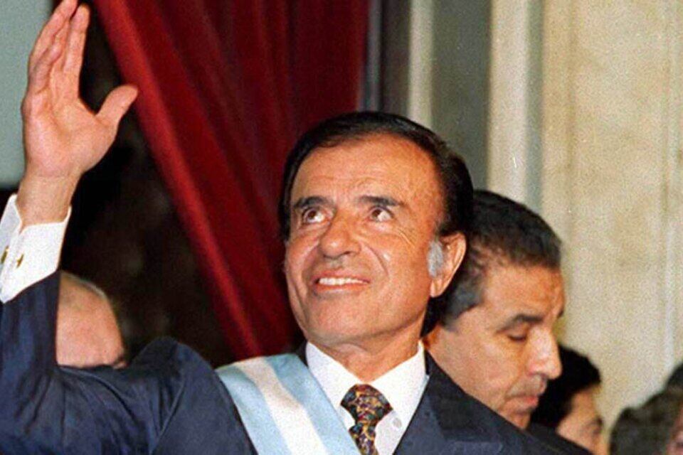 Menem al asumir su segundo mandato, el 8 de julio de 1995. 