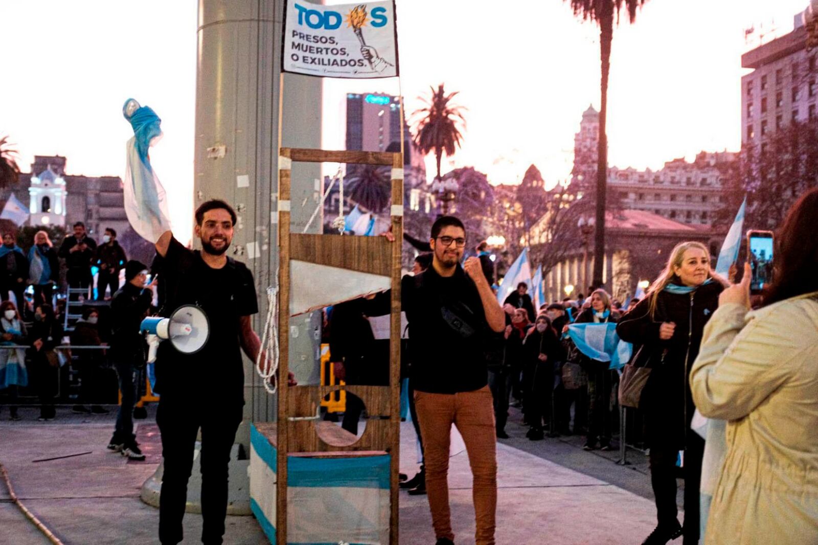 La guillotina que se construyó en el taller de Jonathan Morel.