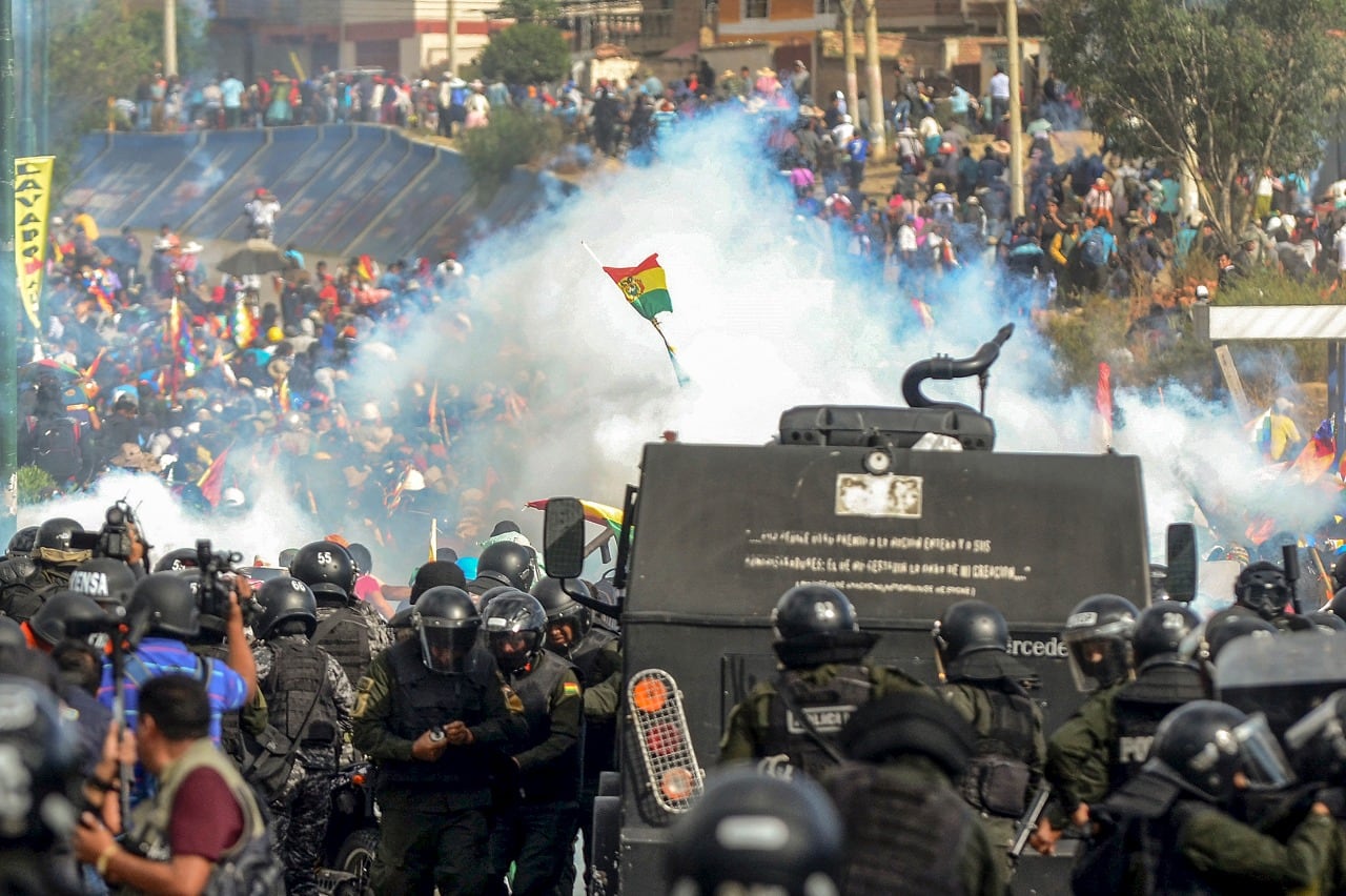 Represión en Sacaba el 15 de noviembre de 2019.