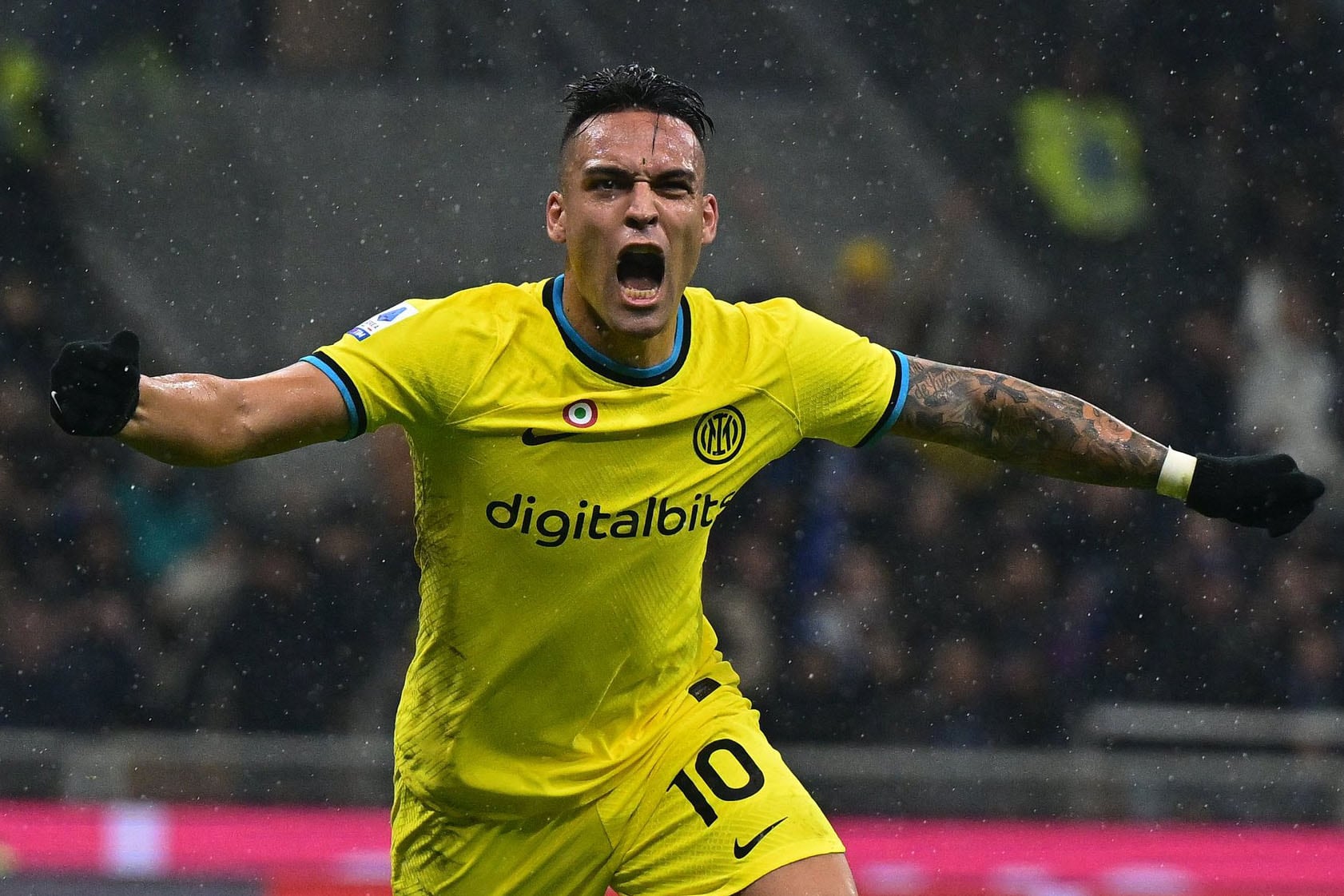 Lautaro Martínez está segundo entre los goleadores de la Serie A, con 7 festejos en 14 partidos