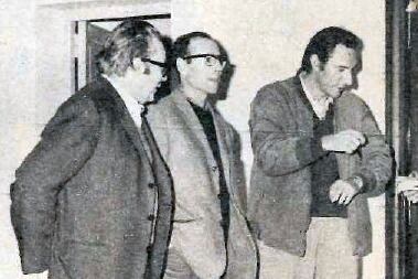 Dinelli, a la derecha, en el encuentro Nacional de curas del Tercer Mundo, Carlos Paz, 1971.