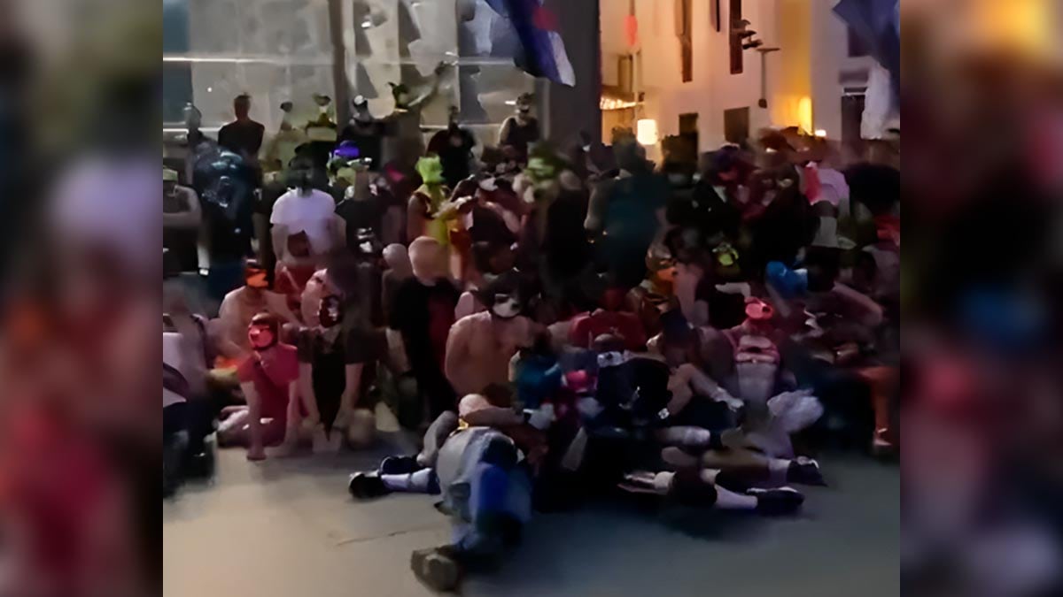 Personas que quieren ser reconocidas como perros, hicieron su reclamo en Berlín. Imagen: captura de video.