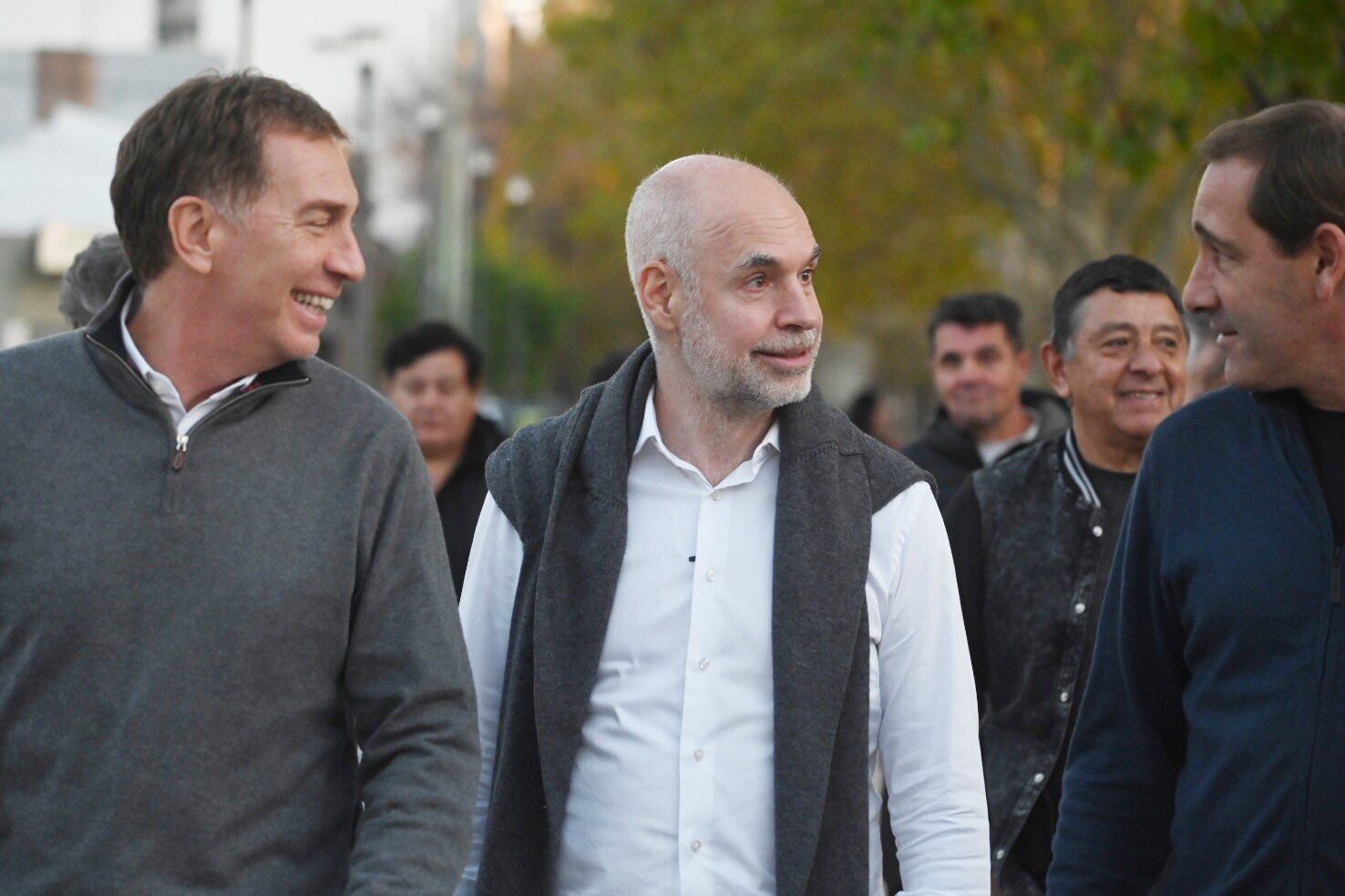 Santilli, Rodríguez Larreta y Garro en La Plata. 