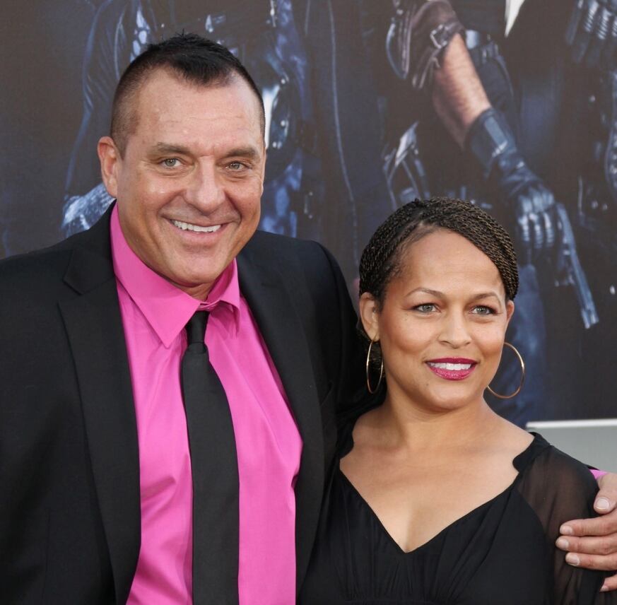 Sizemore con su pareja, en 2014.