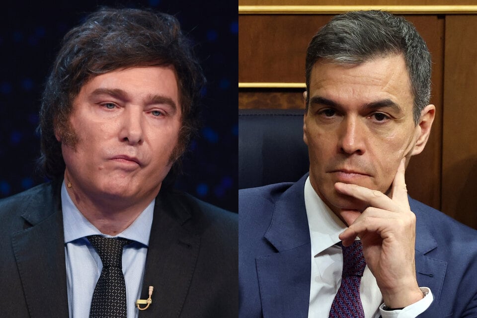 "Tiene problemas más importantes de los que ocuparse, como las acusaciones de corrupción que caen sobre su esposa", le espetó Milei a Pedro Sánchez. 