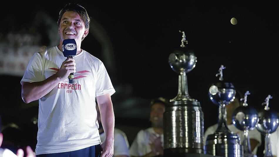 Marcelo Gallardo fue premiado por sus dos títulos logrados durante 2018.