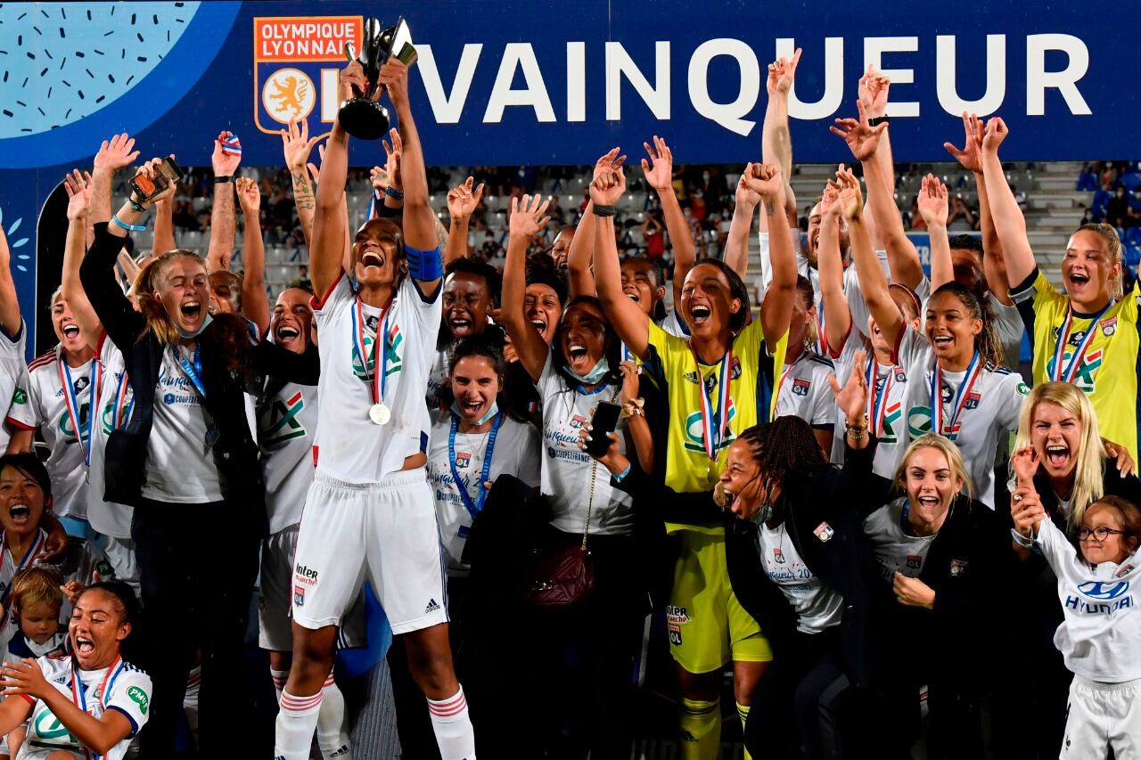 Las jugadoras de Lyon, campeonas de la edición 2019.