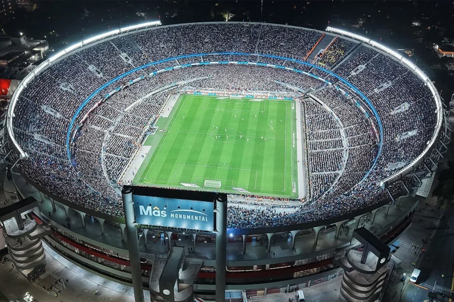 El Monumental, sede del encuentro entre Argentina y Venezuela. Imagen: @RiverPlate