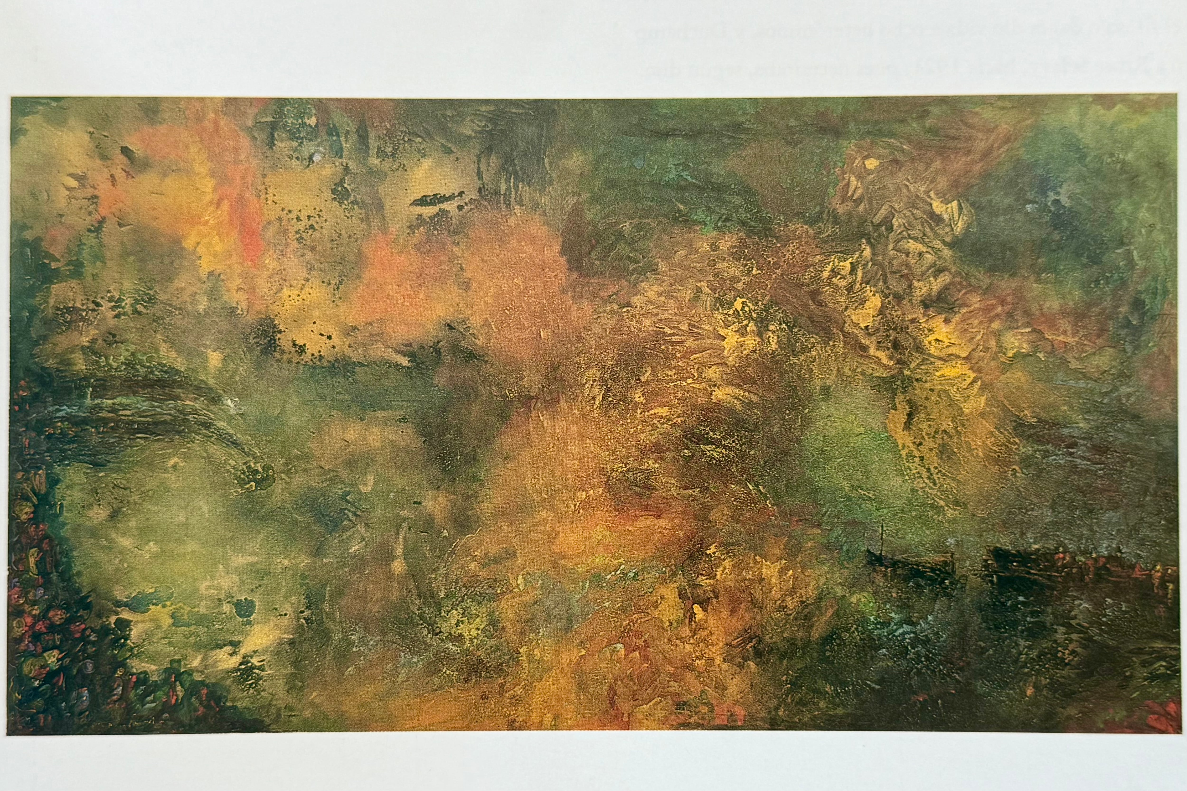 "Con el corazón en la boca", de Prior. Acrílico y esmalte sobre tela, 200 x 360 cm (1995). Abajo: "Música noctura", de Prior. Pintura sobre disco de vinilo (1995).