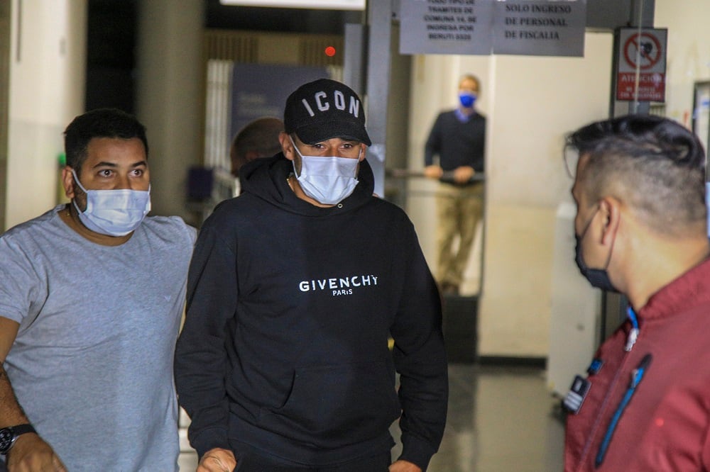 Eduardo Salvio, luego de la declaración ante la fiscalía por el caso de violencia de género