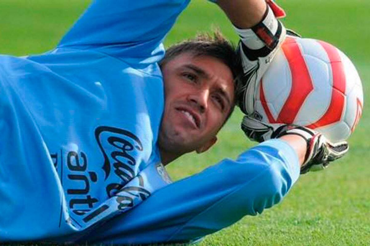 Muslera durante un entrenamiento.