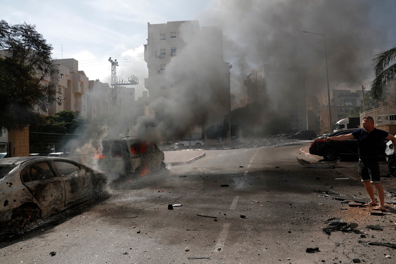 La ciudad de Ashkelon después del ataque de Hamas. 