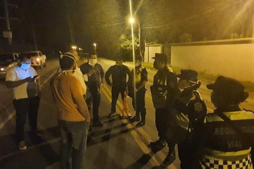 Folloni, en el operativo policial que impidió el ingreso del contingente