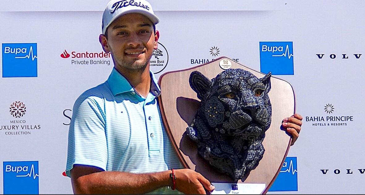 Jesús Montenegro, de 25 años, se alzó con el premio más grande en diez años de historia de PGA TOUR Latinoamérica. Imagen: Bupa Tour Championship.