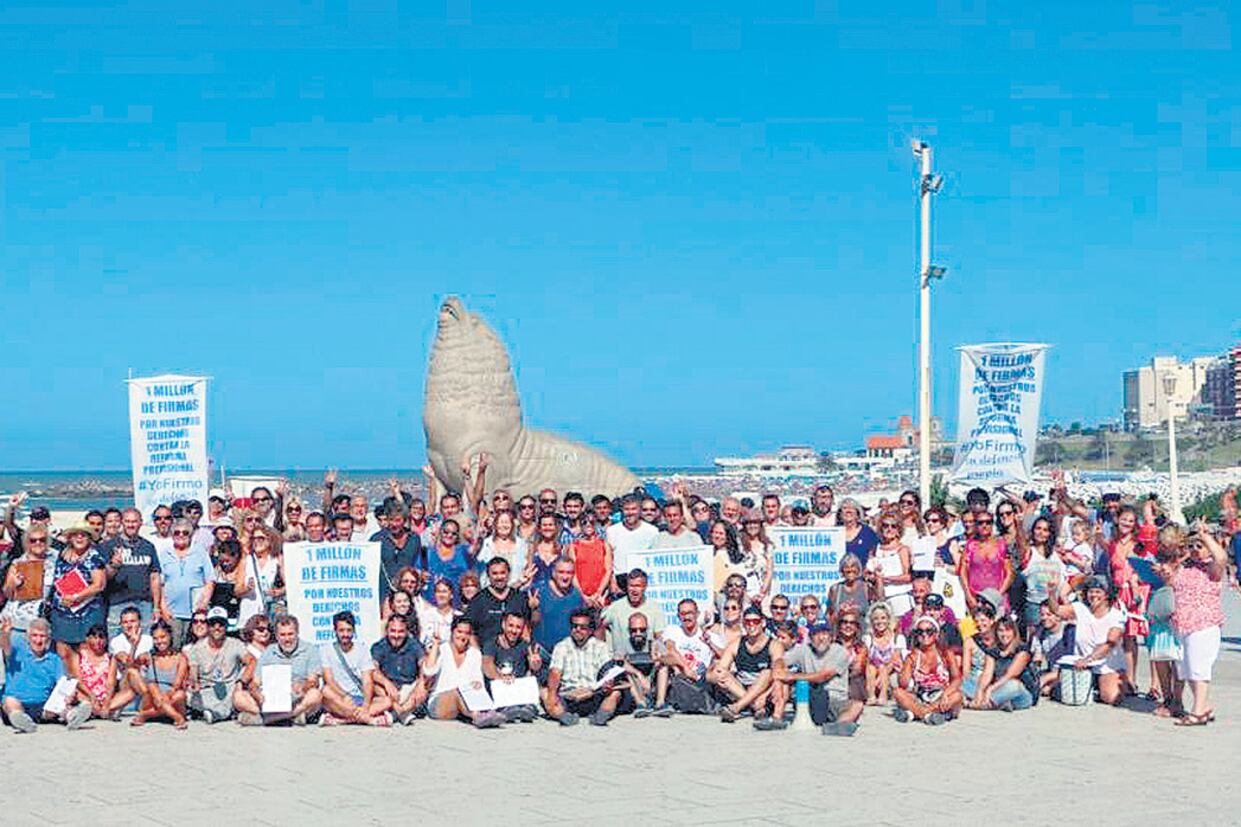 El punto de encuentro fue la rambla marplatense.