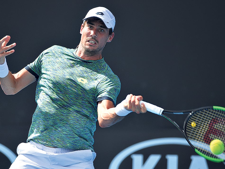 Guido Pella, eliminado ayer en el Abierto de Australia.