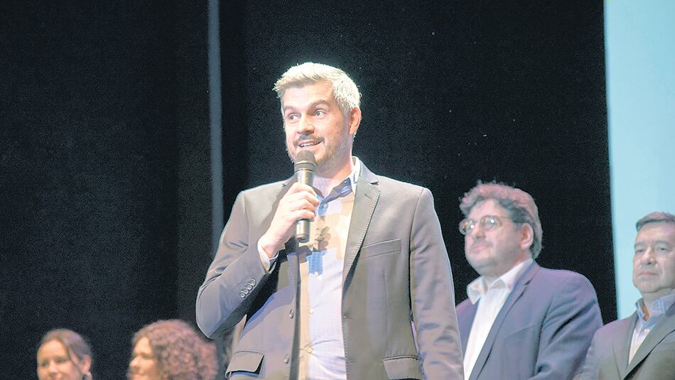 El jefe de Gabinete, Marcos Peña, encabezó ayer un encuentro del oficialismo en el Teatro Regina.