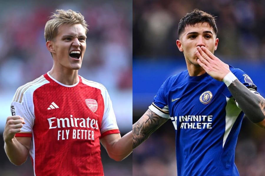 Martin Ødegaard y Enzo Fernández, titulares hoy en Arsenal vs Chelsea.