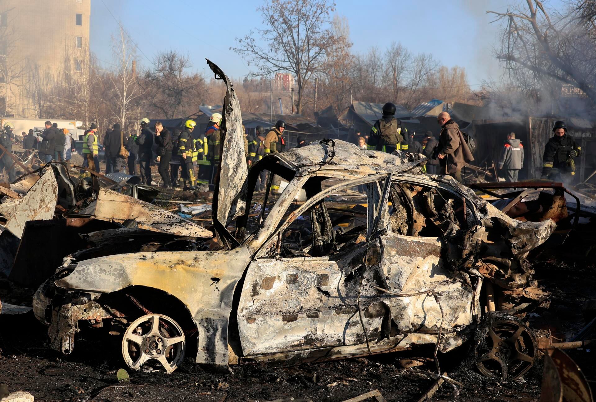 Bombardeoruso en Jarkov.