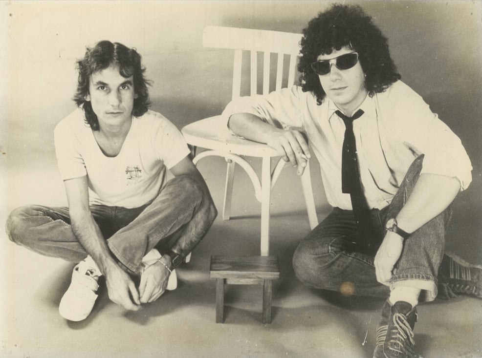 Beto Satragni y Oscar Moro, fotografiados en 1983