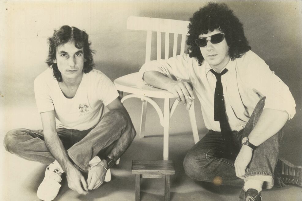 Beto Satragni y Oscar Moro, fotografiados en 1983