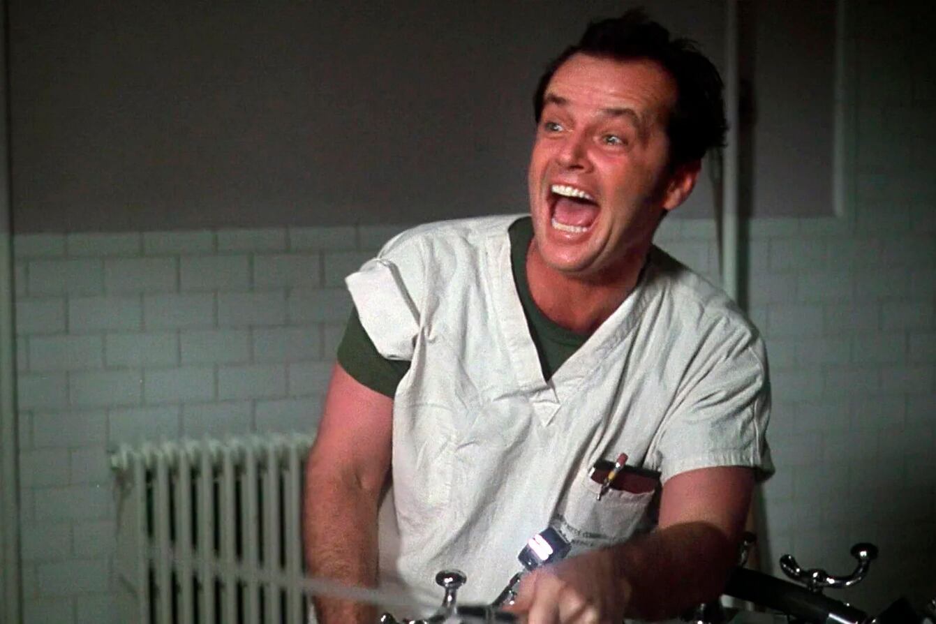 Jack Nicholson como Randle Patrick McMurphy, un personaje que quedó en la historia