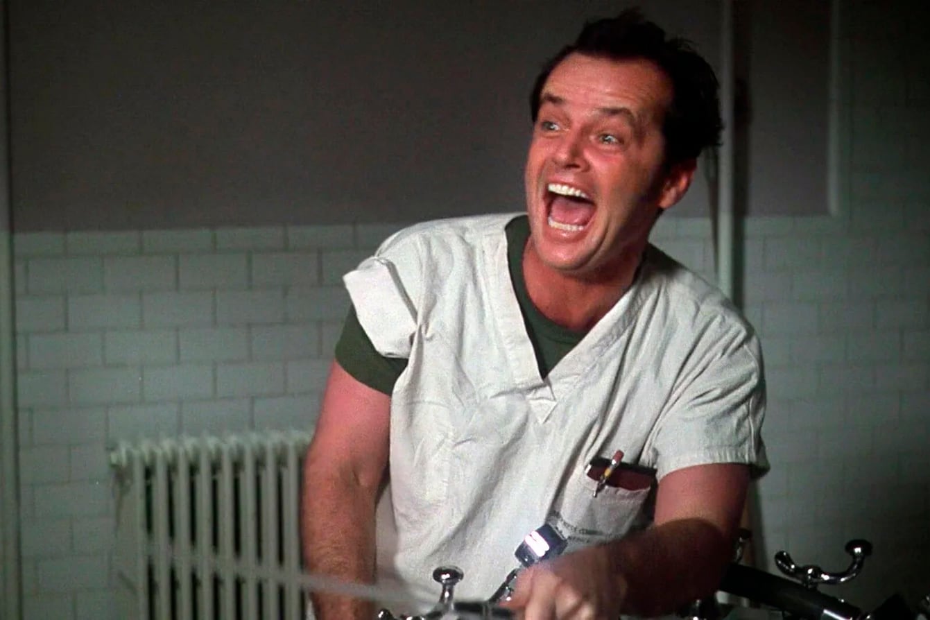 Jack Nicholson como Randle Patrick McMurphy, un personaje que quedó en la historia