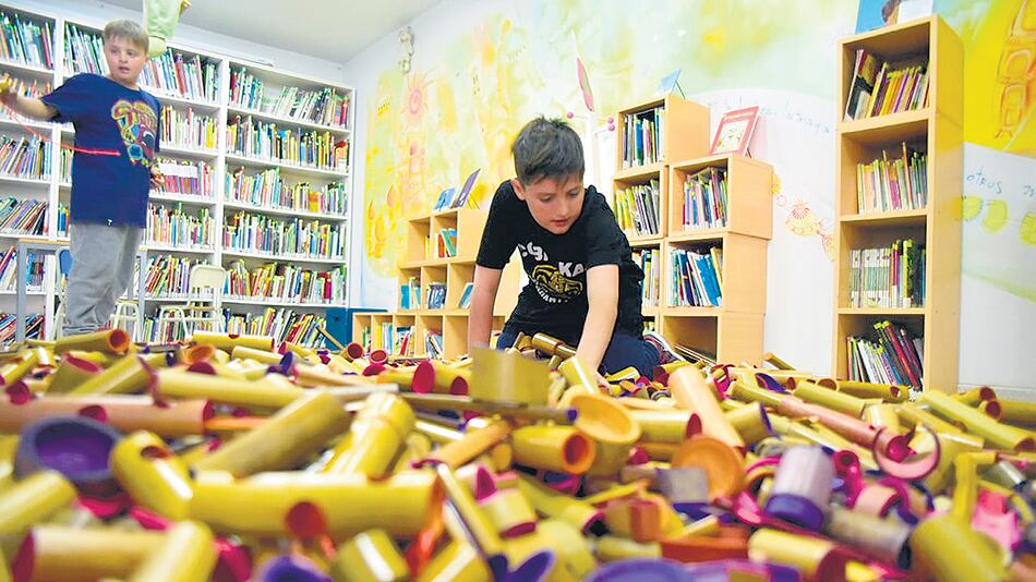 La imaginativa instalación sonora con instrumentos realizados en bambú del grupo Suflaifla.