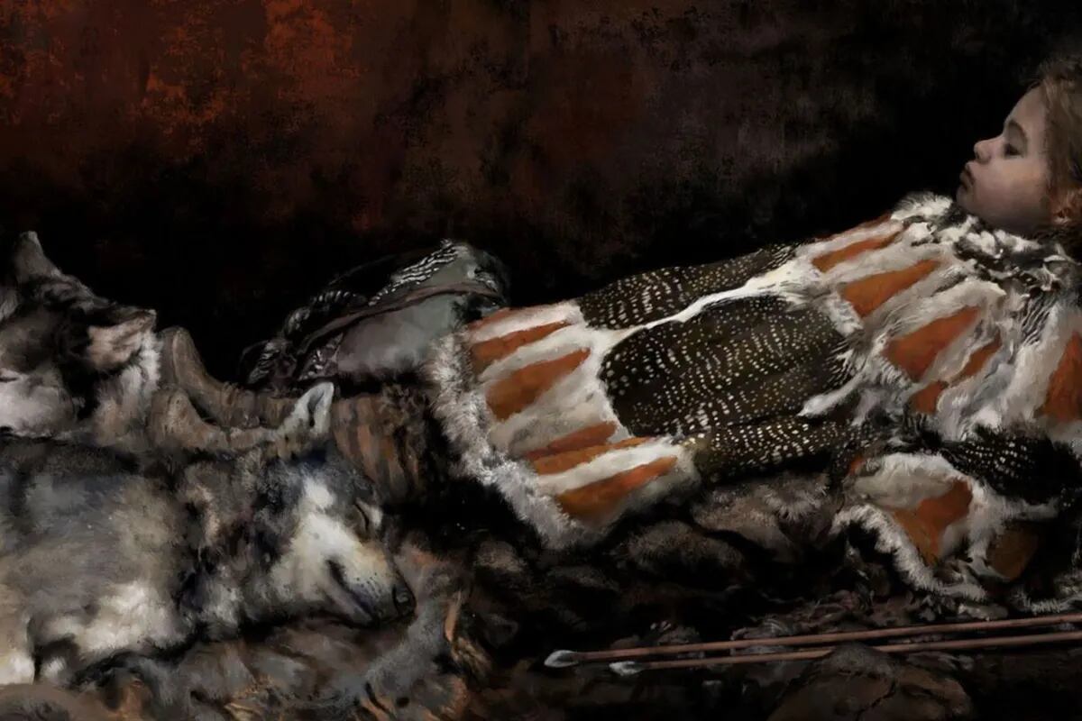 La imagen representa el aspecto que podría haber tenido en vida el niño enterrado en Majoonsuo. (Foto: Tom Björklund)