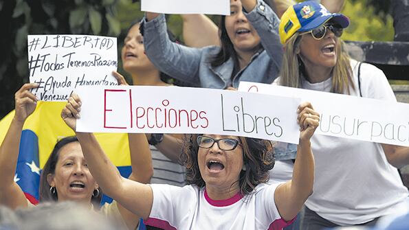 Ayer se manifestaron los simpatizantes del autoproclamado presidente encargado Juan Guaidó.