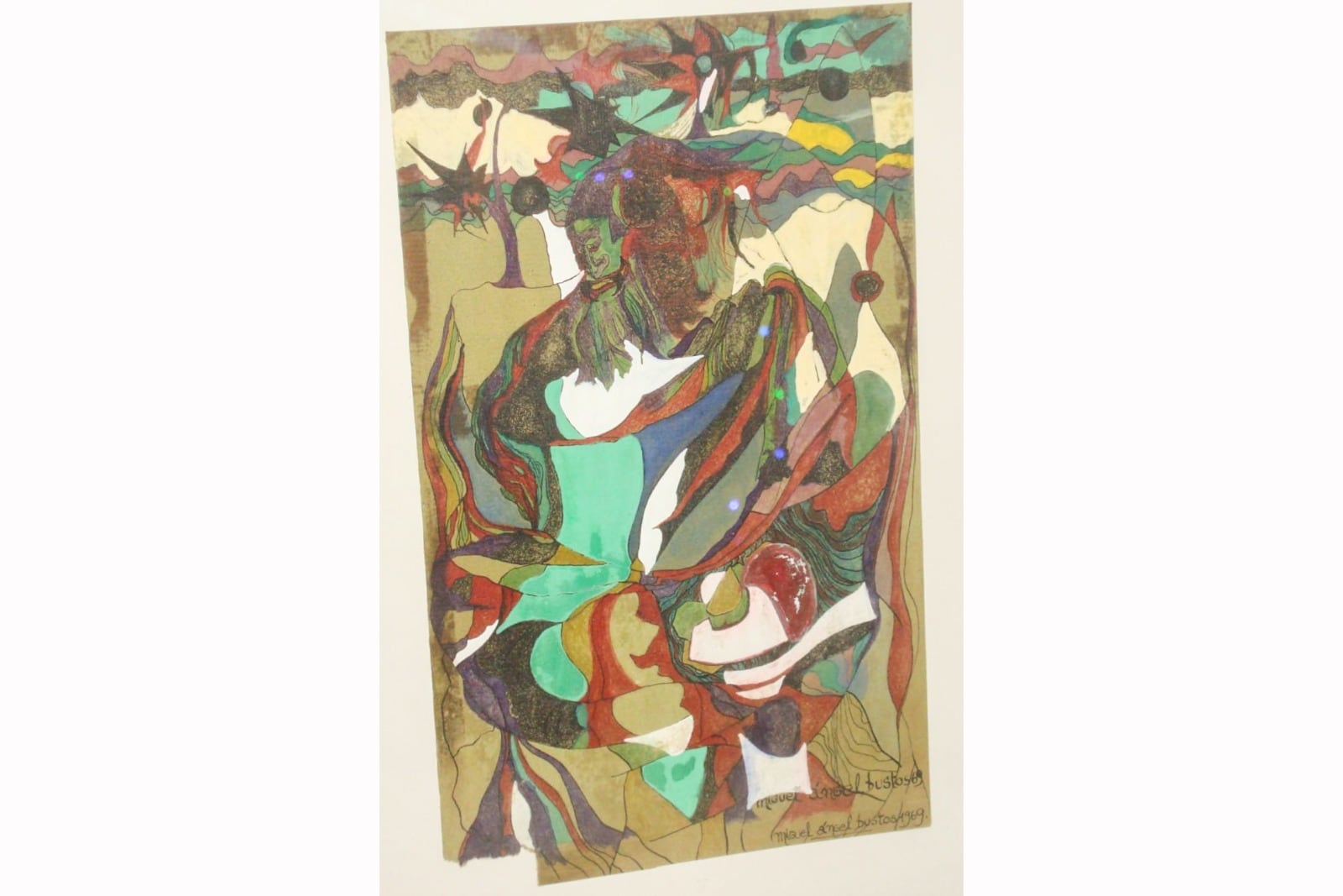 El cuadro robado de Miguel Angel Bustos, en el Centro C. Borges.