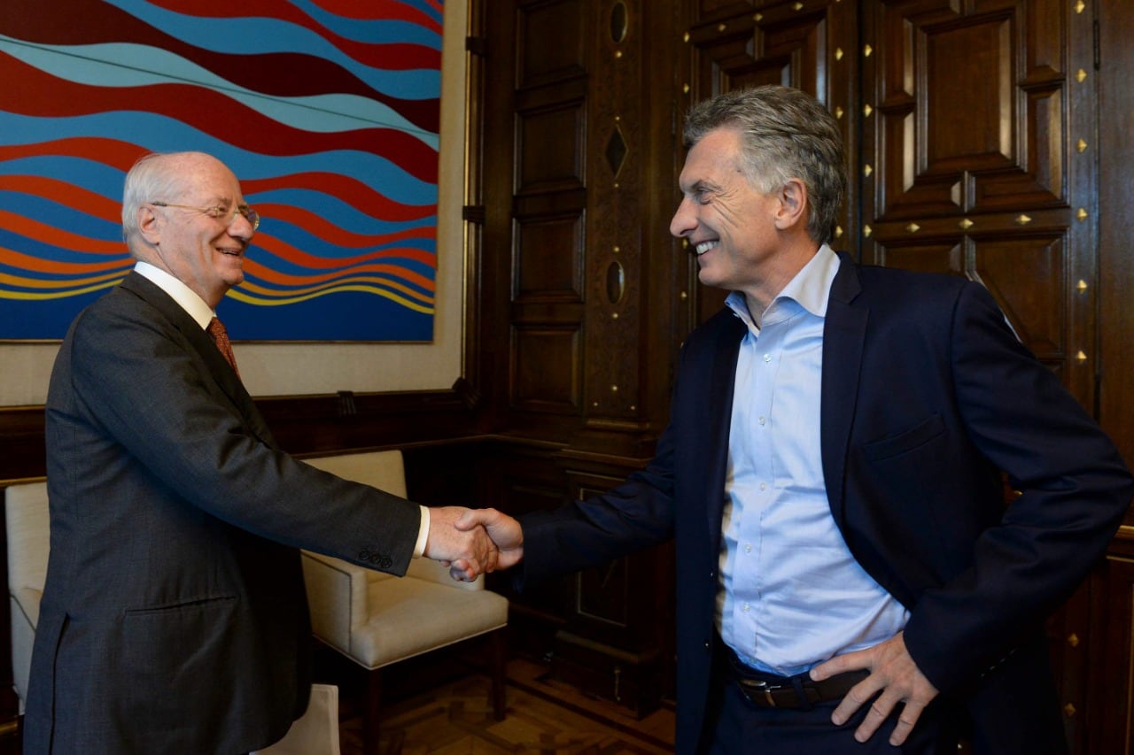 Mauricio Macri y Paolo Rocca, de Techint.