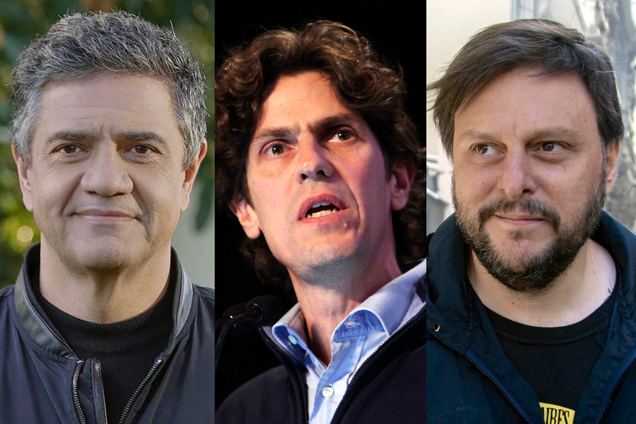 Jorge Macri, del PRO; Martín Lousteau, de UCR-Evolución, y Leandro Santoro, de Unión por la Ciudad.