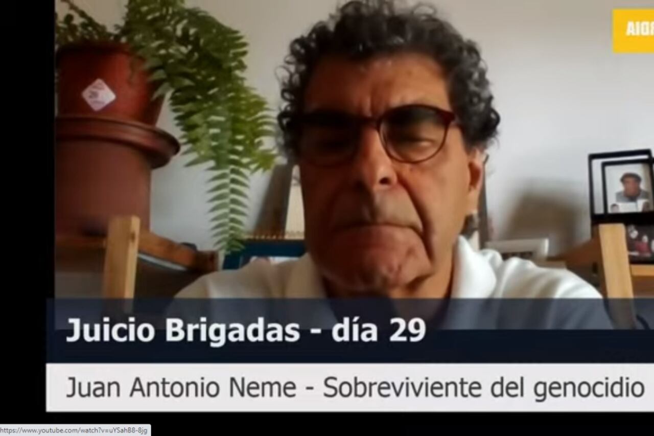 Juan Antonio Neme, sobreviviente de varios centros clandestinos, contó que vio un helicóptero arrojar personas al Río de la Plata.