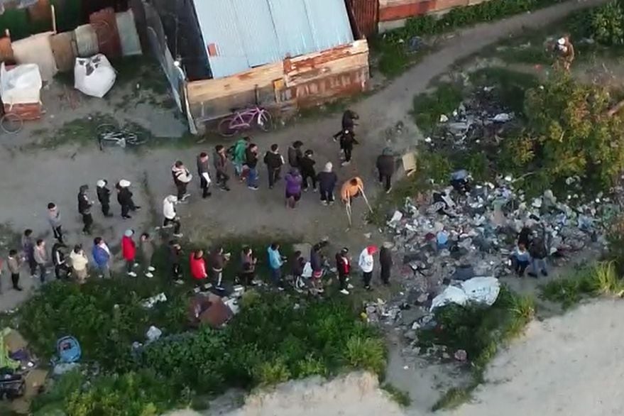 Un momento de la grabación policial. 