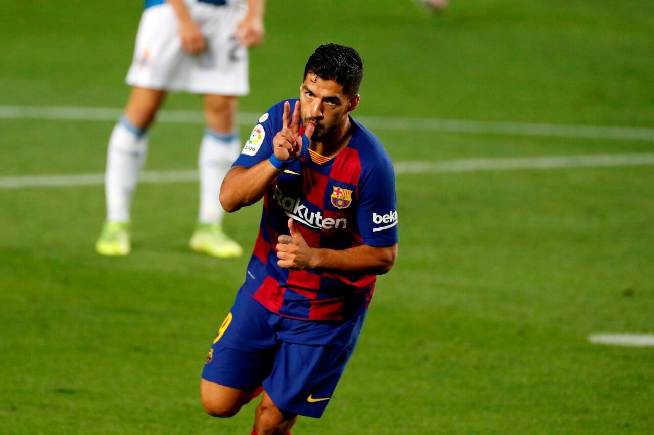 Luis Suárez, anotó cuatro goles en los últimos cuatro partidos de Barcelona.