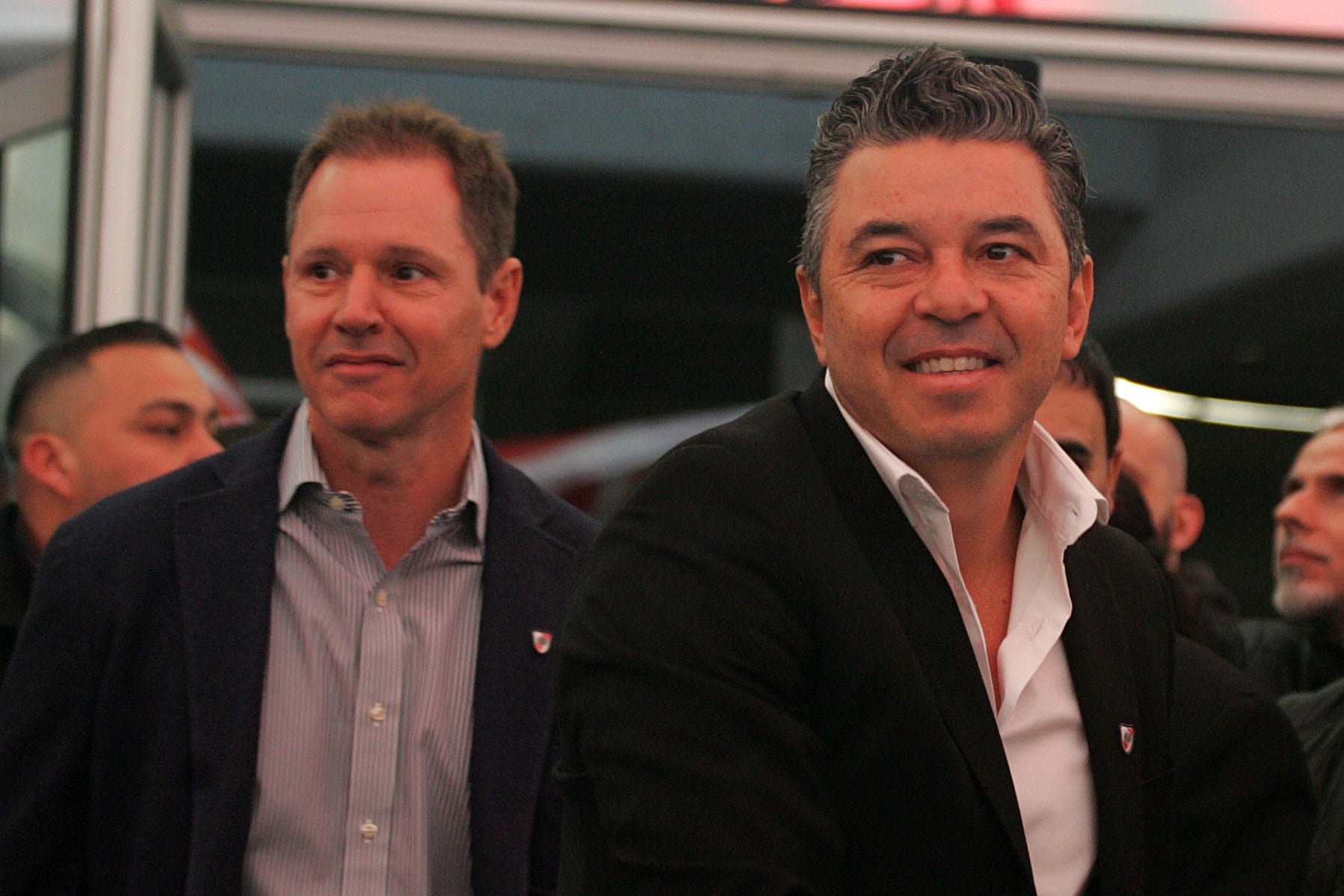 Jorge Brito, presidente de River, y Marcelo Gallardo.