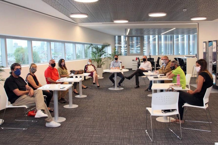 Funcionarios de Rodríguez Larreta se reunieron con dirigentes docentes en la sede del Ministerio de Educación porteño.