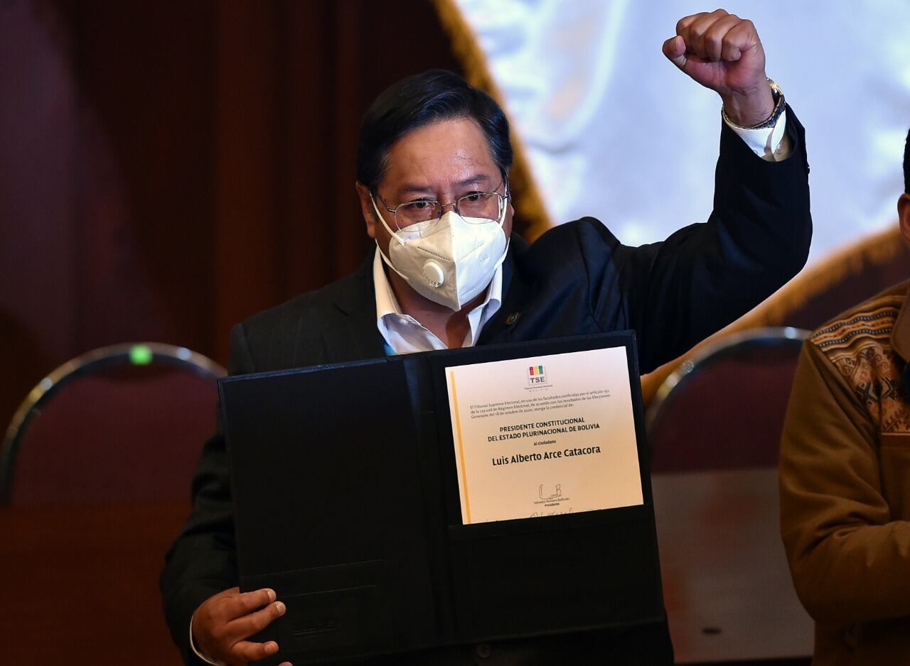 Luis Arce, presidente electo de Bolivia. 