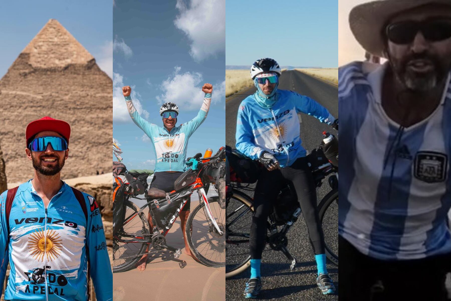 Mundial 2022: los argentinos que viajaron en bicicleta a Qatar para ver a la Selección. Imagen: Facebook/Instagram.
