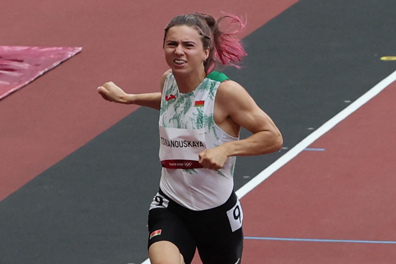 Krystsina Tsimanouskaya, corredora que pidió asilo a Polonia.