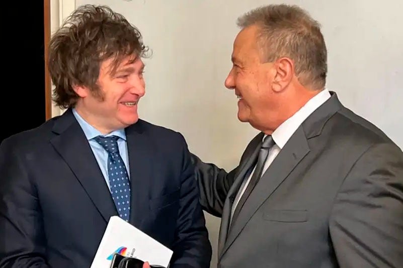 Carlos Eguía y Javier Milei, escandalete en Neuquén.