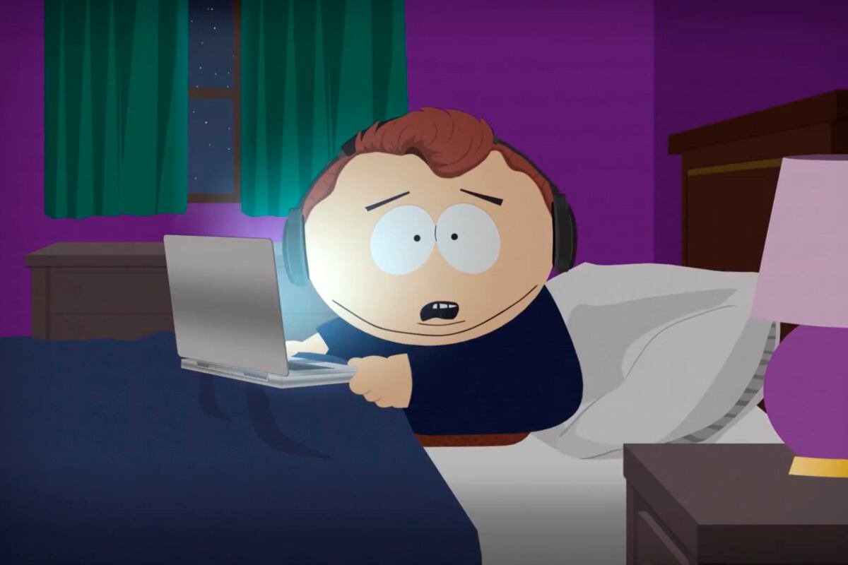 Eric Cartman en una sátira de los "debates" de Charlie Kirk