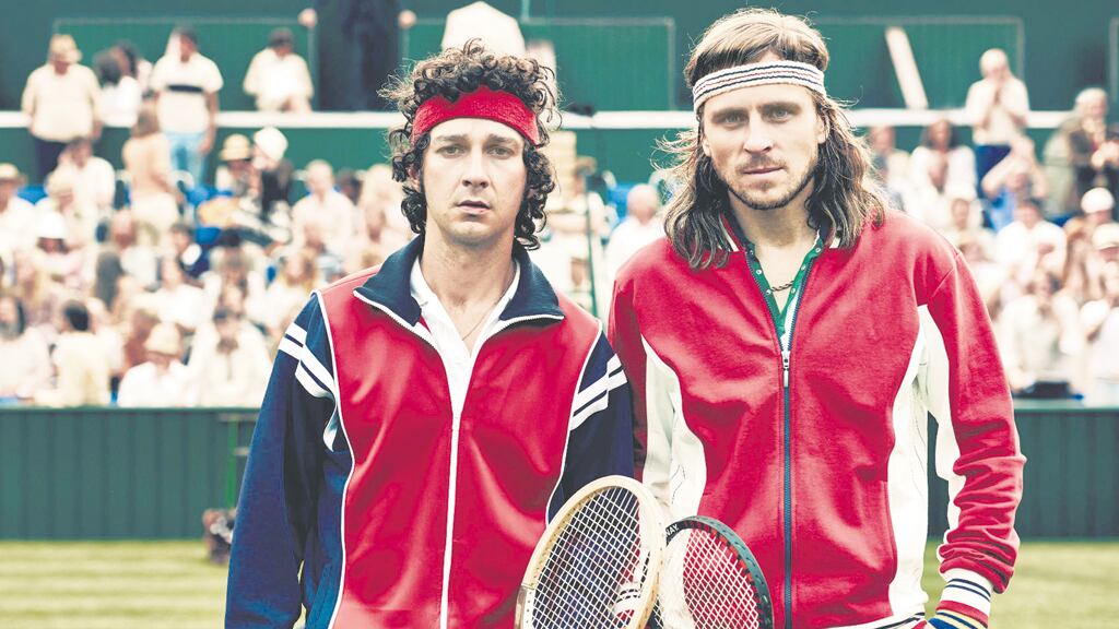Shia LaBeouf como McEnroe y Sverrir Gudnason como Borg.