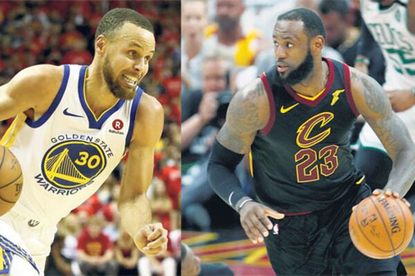 Stephen Curry, estrella de GSW. LeBron James, líder de CC.