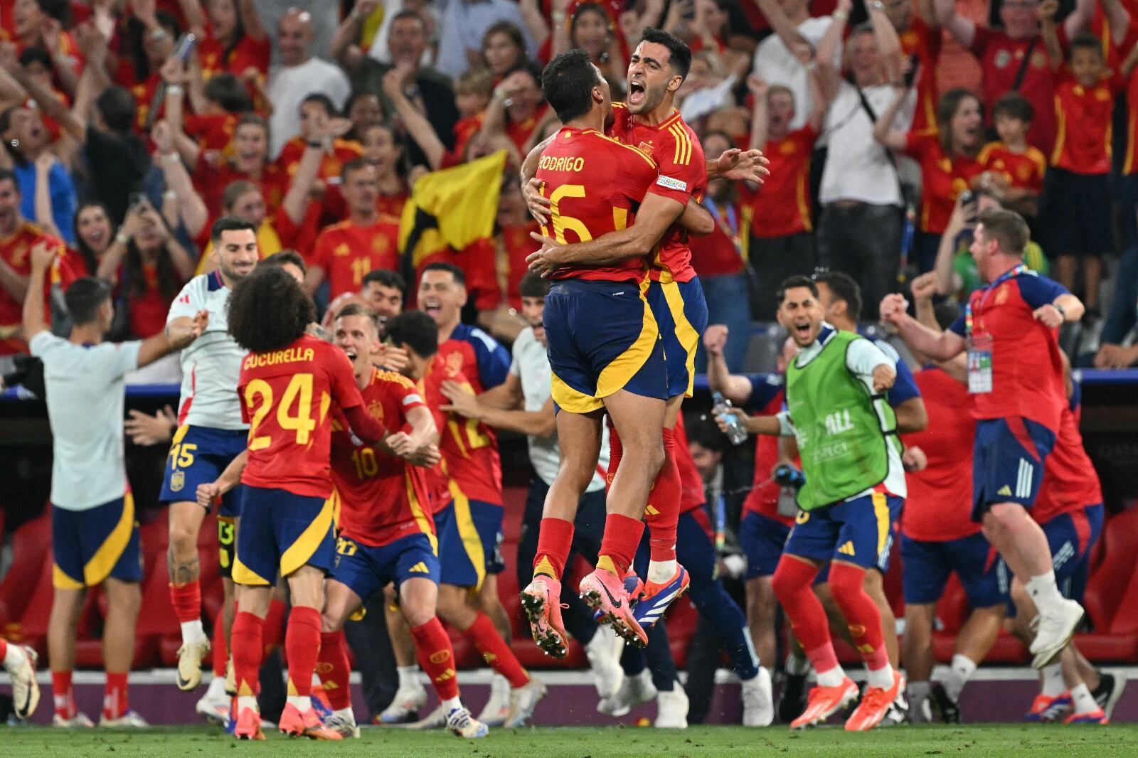 Toda España festeja el pase a la final. Irá por su cuarta Eurocopa.