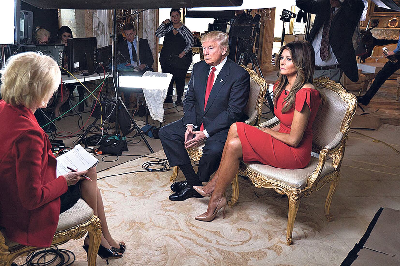 Trump junto a su mujer, Melania, en la entrevista del programa 60 minutos, uno de los más populares de la televisión norteamericana.